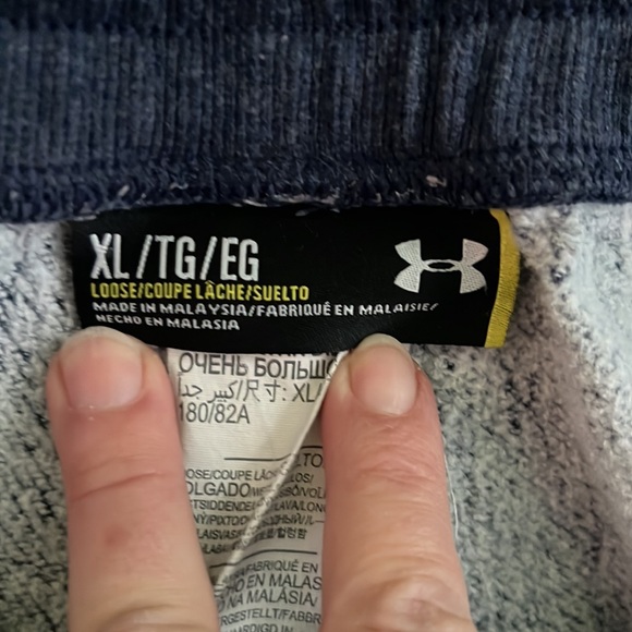Under Armour Men's Hustle Fleece Joggers (Blue,XL) Good broken-in condition. - Picture 4 of 8